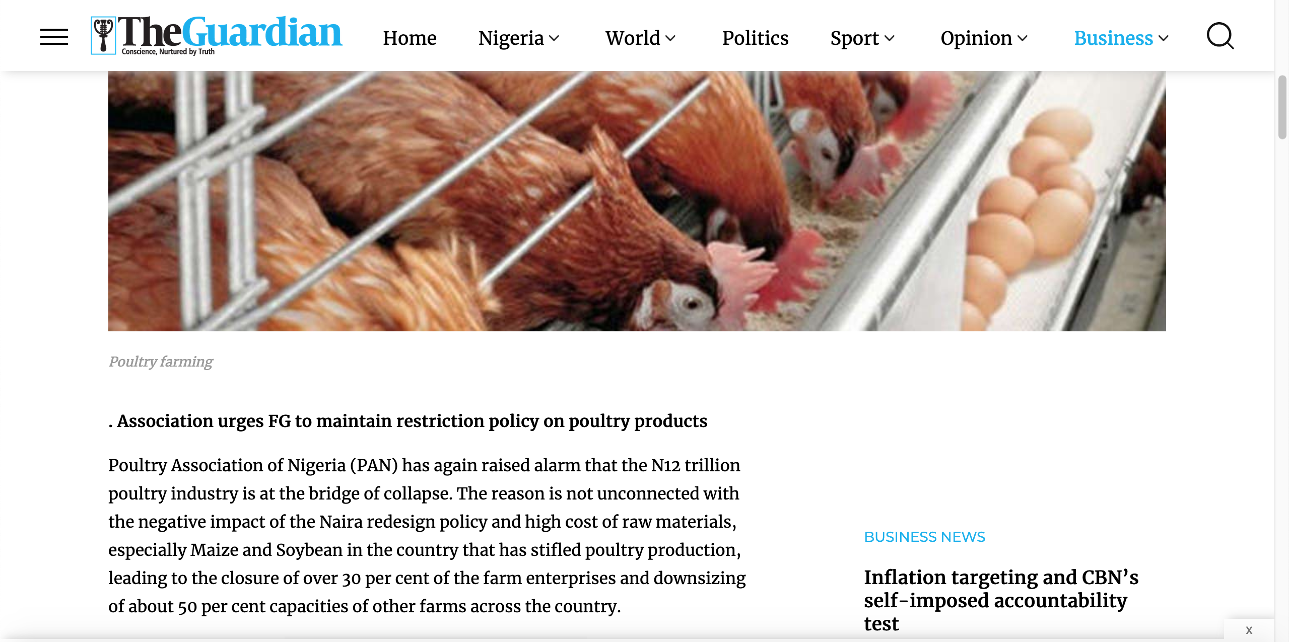 News - Poultry Association Of Nigeria, Ogun State Chapter